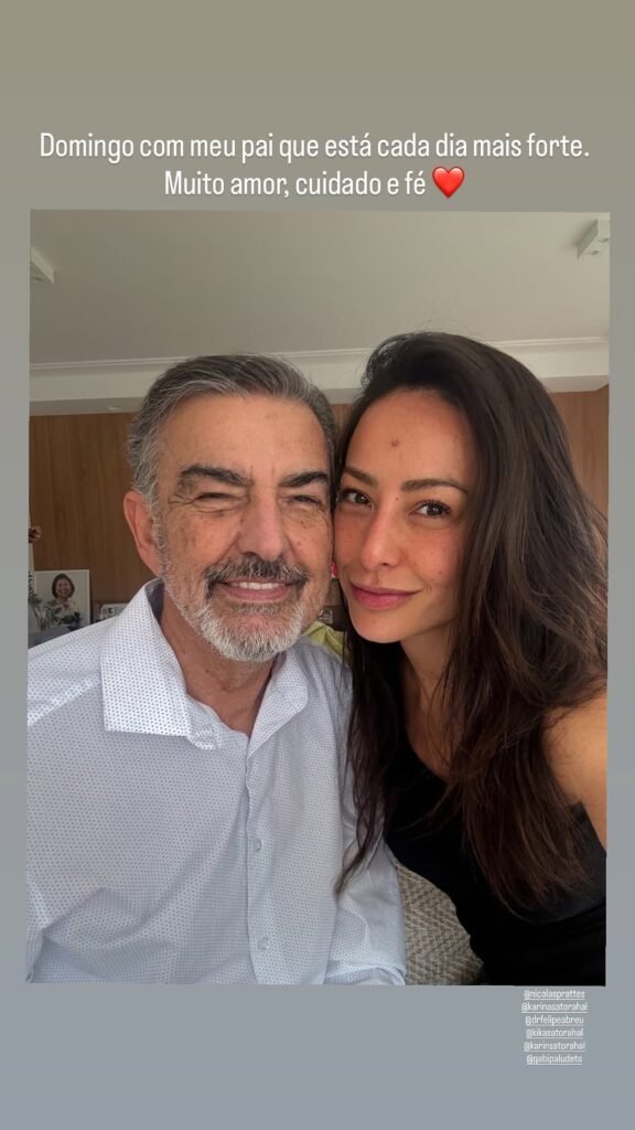 Sabrina Sato ao lado do pai, Omar Rahal - Reprodução/Instagram 