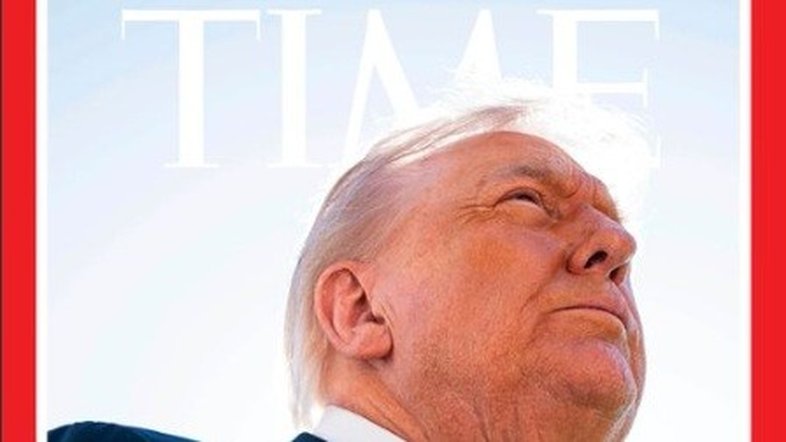 Trump na capa da revista Time 14,10.2025