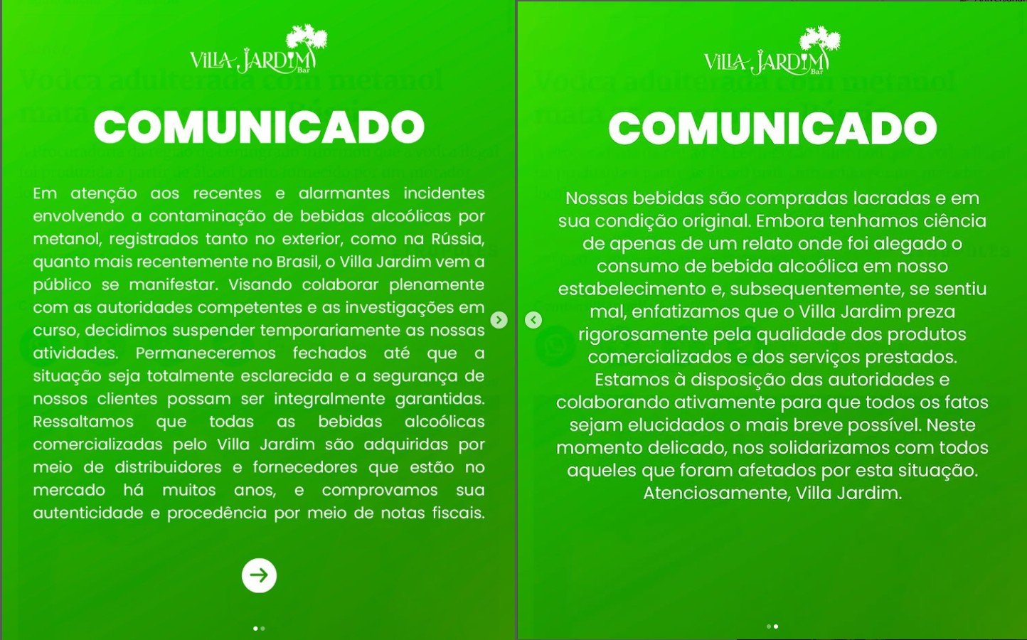 O que dizem os bares suspeitos de envolvimento em casos de intoxicação por metanol