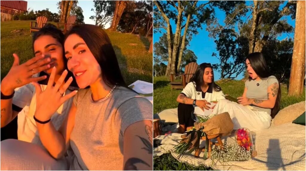 Yasmin Santos anuncia fim de noivado com Maria Venture, após crise no relacionamento