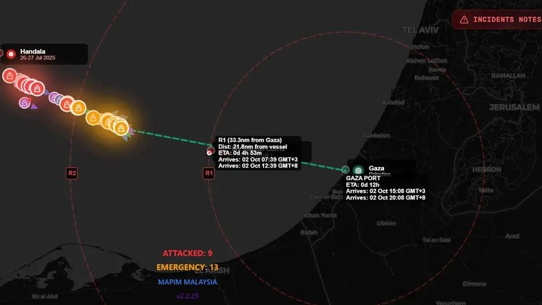 Divulgação/Global Sumud Flotilla
