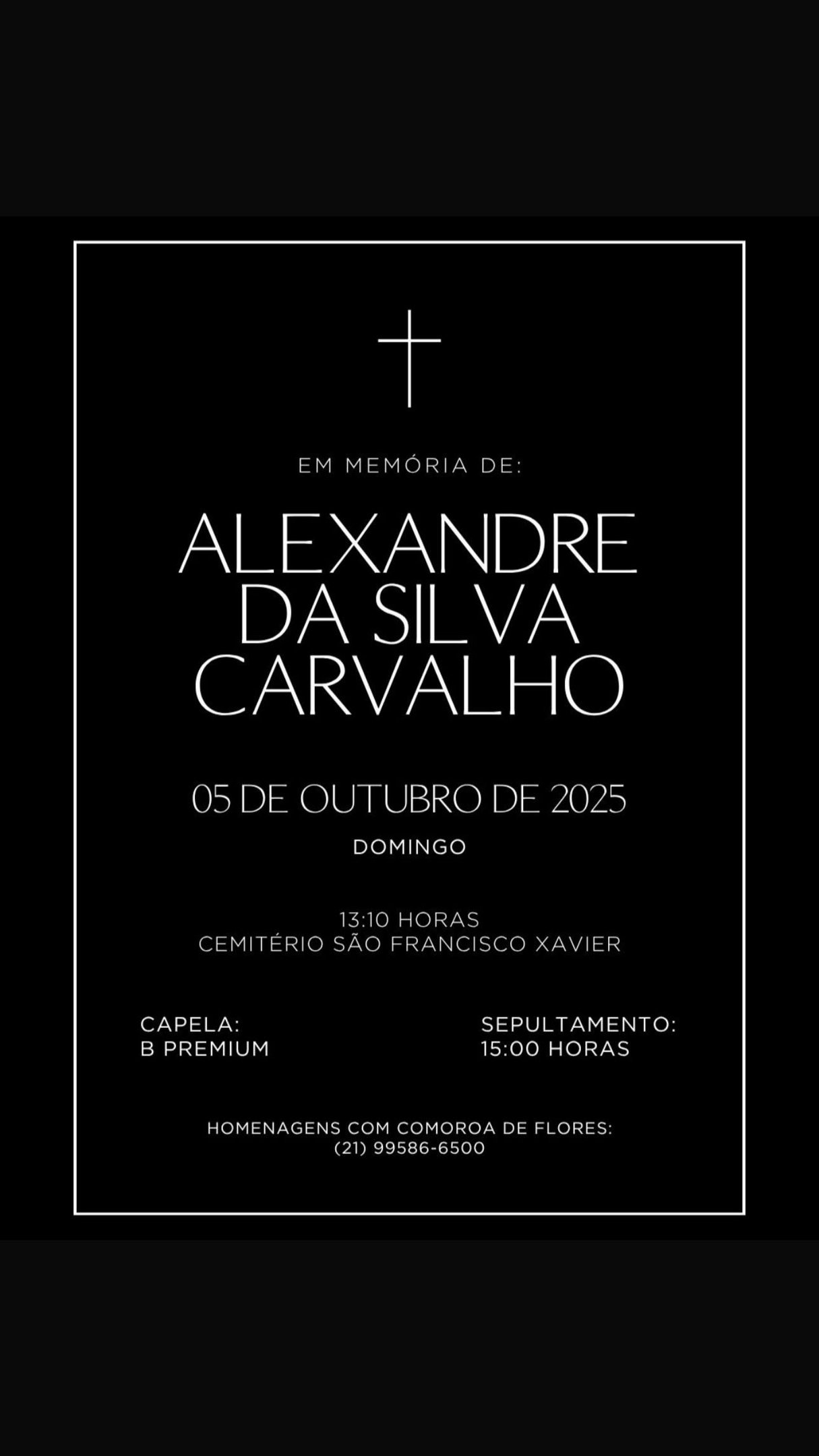 Empresário Alexandre Carvalho morre aos 58 anos