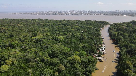 Vista da floresta amazôniza em Belém