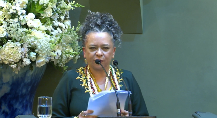 Ana Maria Gonçalves em cerimônia de posse na ABL