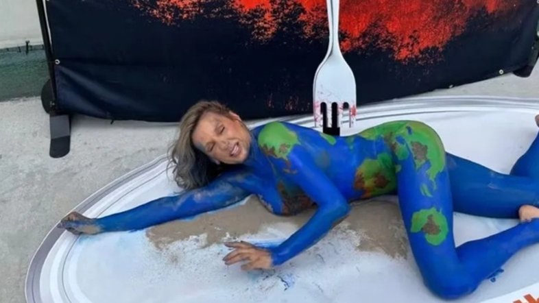 Em crítica à COP30, Luisa Mell faz pintura corporal e pede: 'Seja vegano'