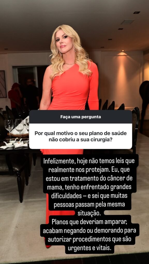 Em tratamento contra câncer, Val Marchiori critica cobertura de plano de saúde 2 Em tratamento contra câncer, Val Marchiori critica cobertura de plano de saúde