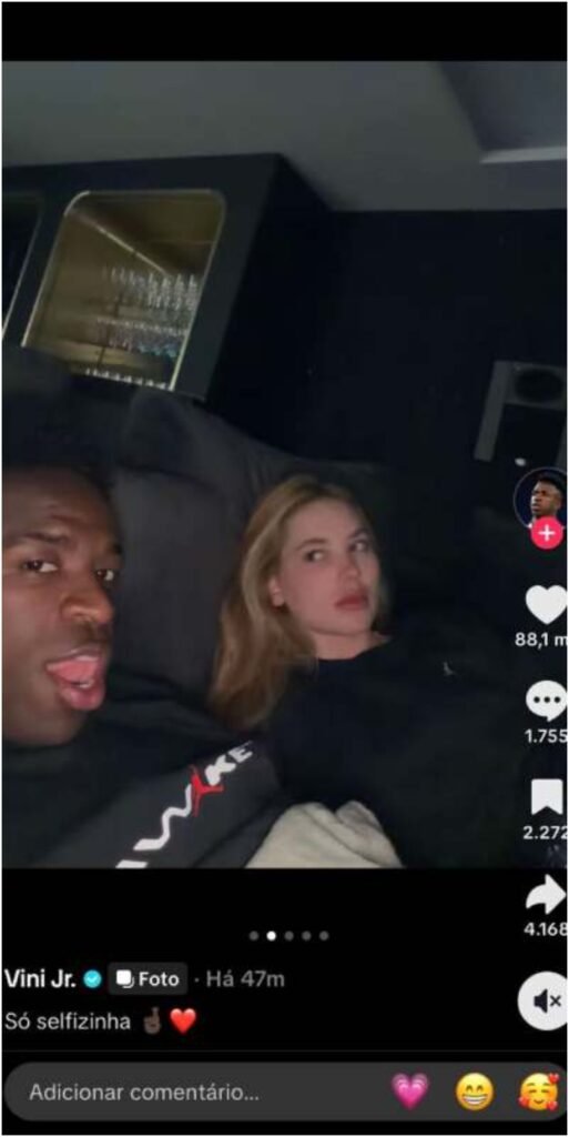 Vini Jr. compartilha clique com Virginia em meio a rumores de crise: ‘Selfizinha’