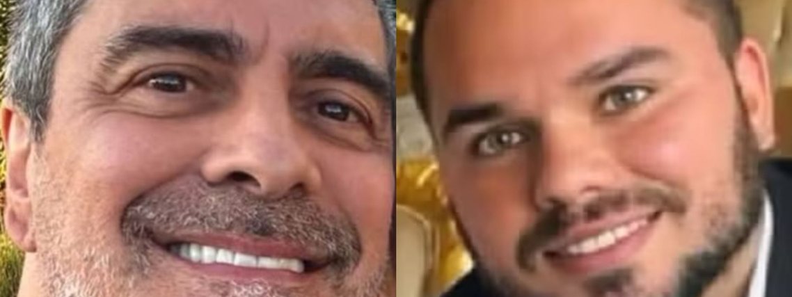 Junno Andrade e o filho, Vinicius, que também é enteado de Xuxa