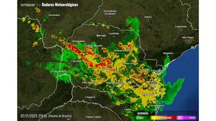 Reprodução/Sistema de Tecnologia e Monitoramento Ambiental do Paraná (Simepar)