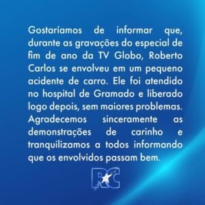 Comunicado Roberto Carlos