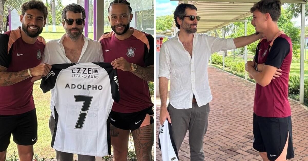 Indicado ao Oscar, Adolpho Veloso visita o Corinthians e faz pedido especial