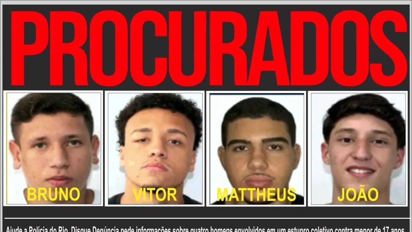 Suspeitos de estupro em Copacabana, no RJ