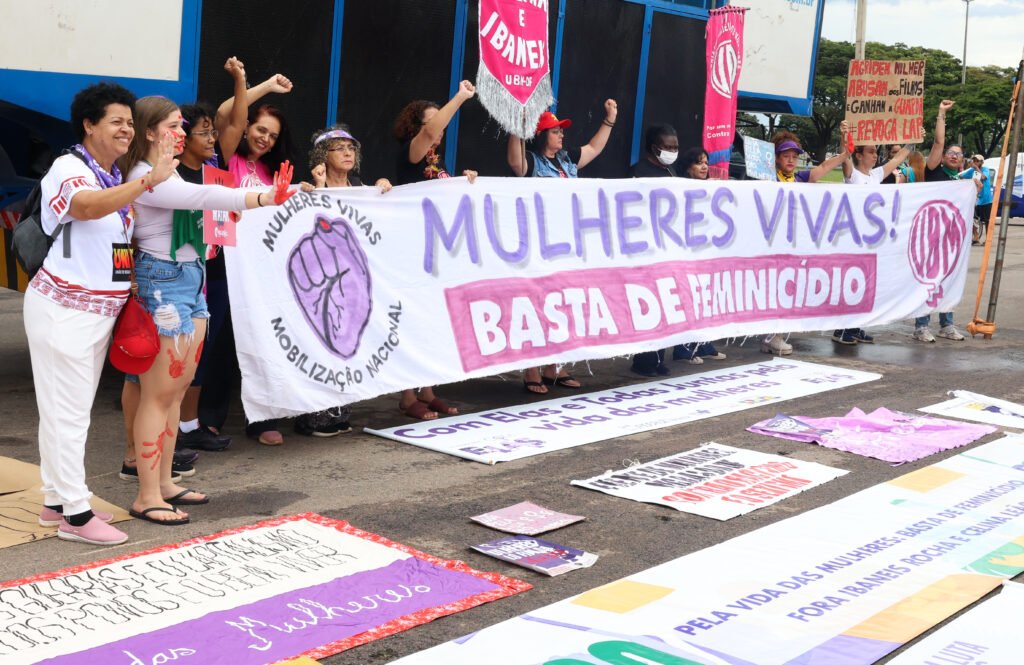 Ato de Dia das Mulheres em Brasília (Foto: Valter Campanato/Agência Brasil)