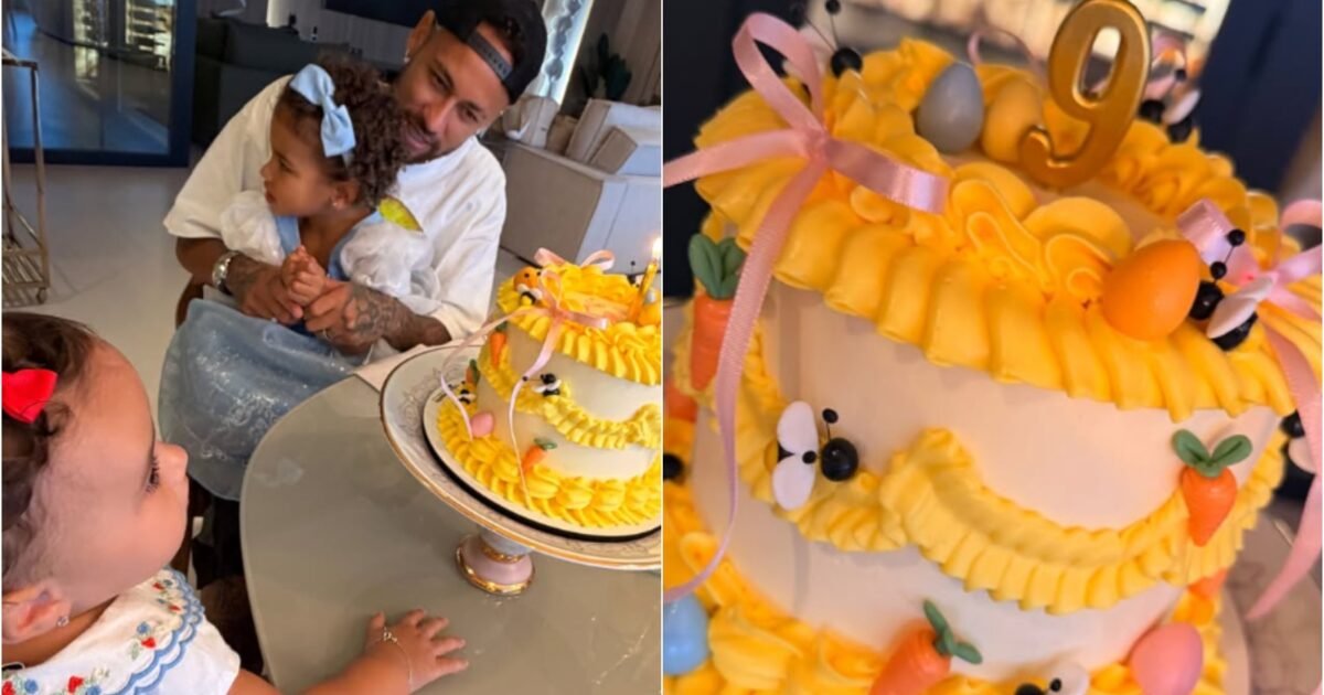 Neymar e Bruna Biancardi celebram 9º mesversário de Mel, filha do casal