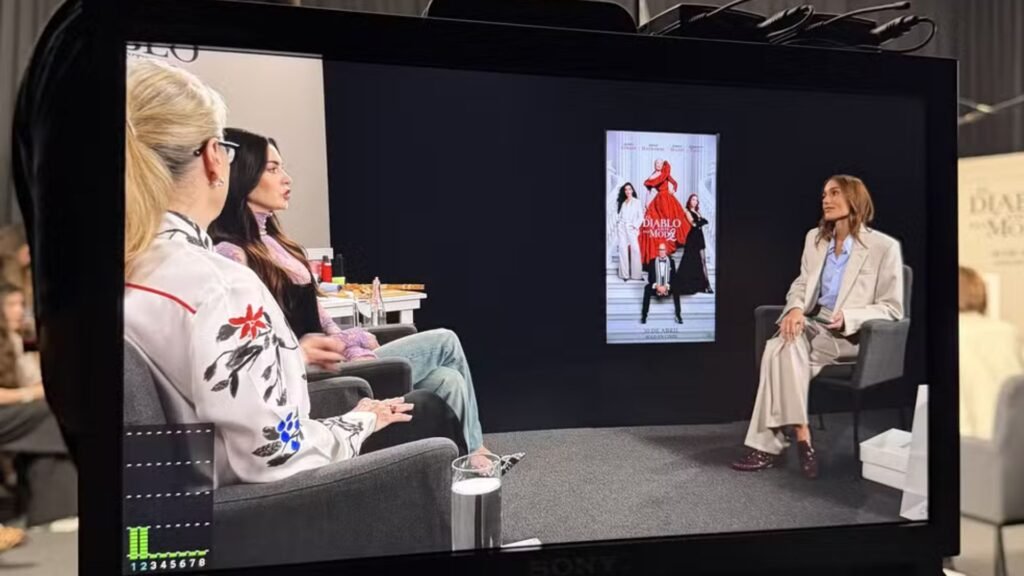 Sasha Meneghel com Meryl Streep e Anne Hathaway