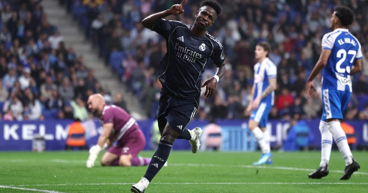 Real Madrid vence com dois gols de Vini Jr. e adia título do Barcelona