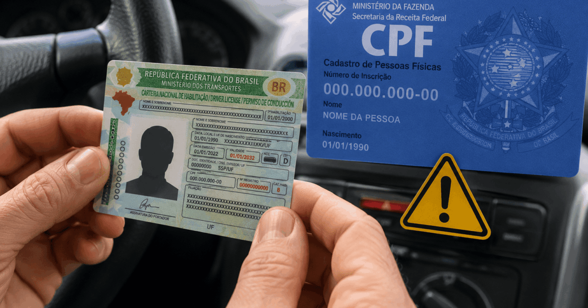 Несоответствия в данных CPF могут затруднить обновление водительских прав в Бразилии