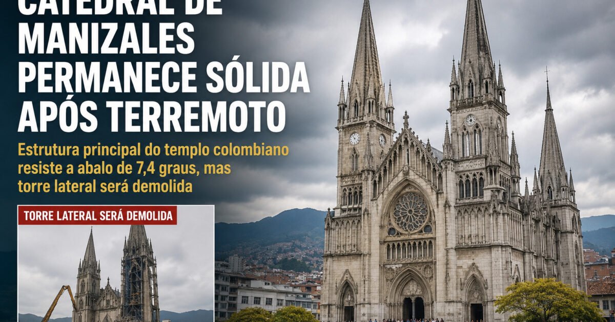 Catedral de Manizales permanece sólida após terremoto