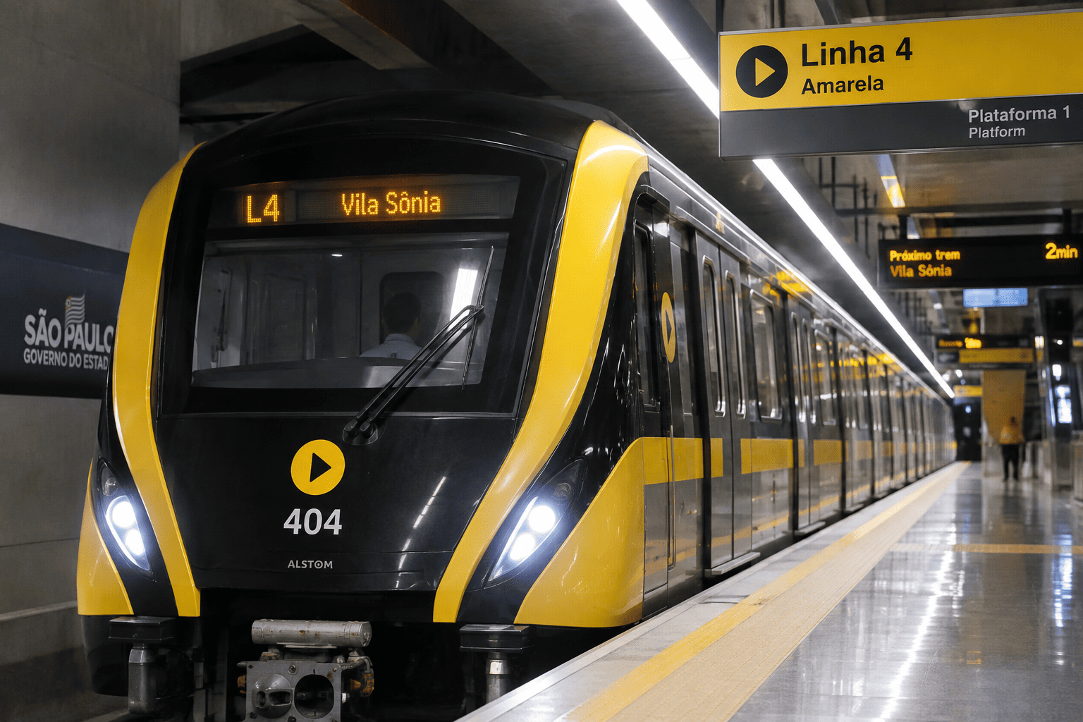 Imagem ilustrativa sobre Linha 4-Amarela sofre pane elétrica, prende 3.200 passageiros e gera superlotação nas estações