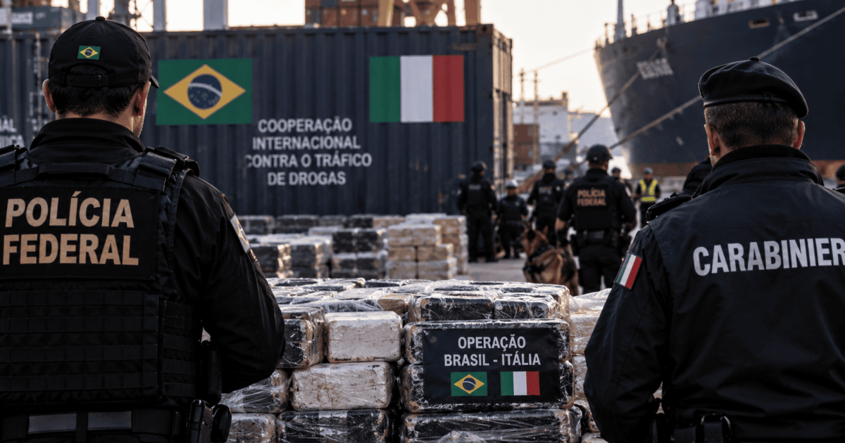 Operação conjunta entre Brasil e Itália mira rede internacional de tráfico de drogas