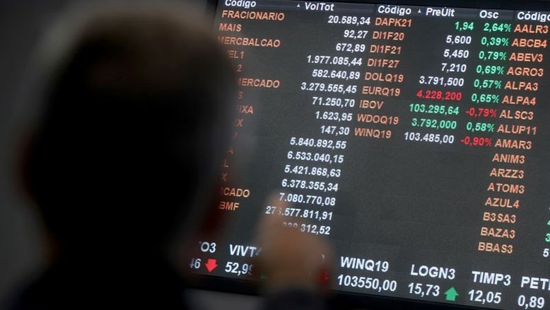 Ibovespa cede com ações de commodities em meio à aversão ao risco global