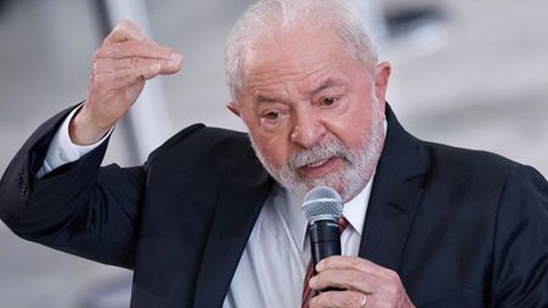 Presidente Luiz Inácio Lula da Silva fala em reunião com sindicalistas no Palácio do Planalto, em Brasília