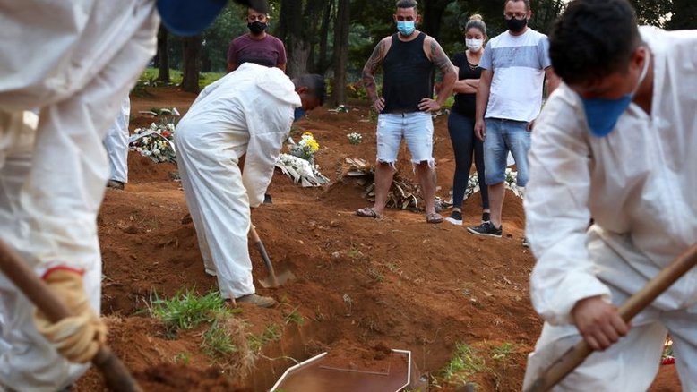 Com 2.616 novos óbitos, Brasil chega a 351.334 mortes pela Covid-19
