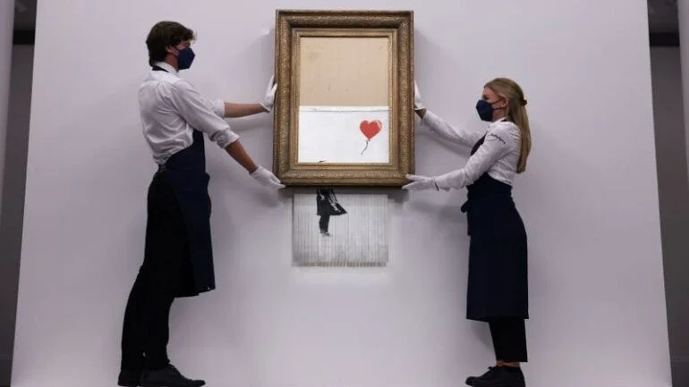 Quadro de Banksy triturado é vendido por US$25,4 milhões em leilão