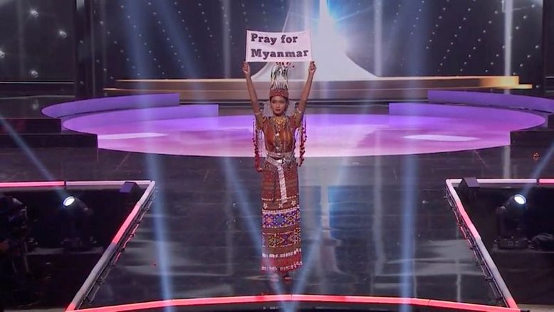 Em concurso de Miss Universo, representante de Mianmar declara "nosso povo está morrendo"