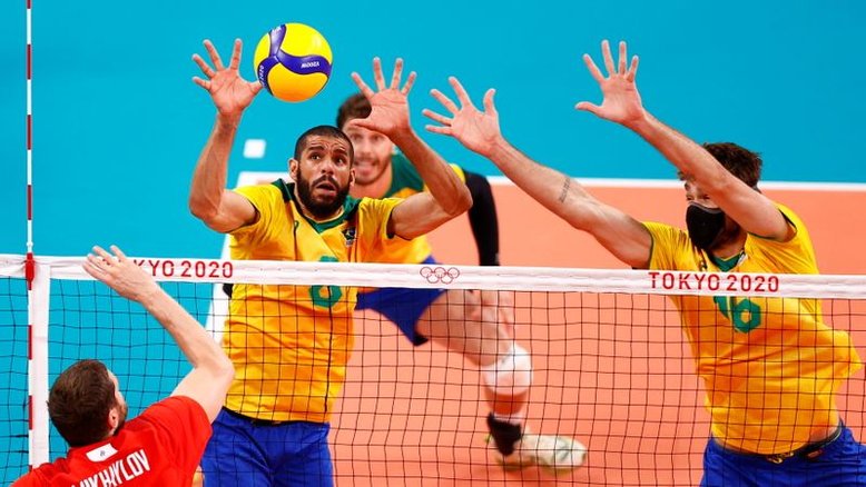 Brasil perde dos russos no vôlei masculino e disputará bronze contra Argentina