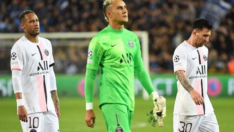 PSG fica no empate com Brugge na estreia do trio Messi, Neymar e Mbappé