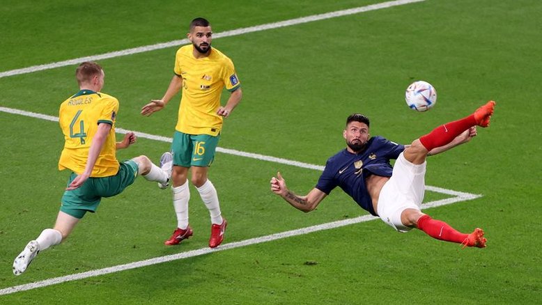 Giroud iguala recorde de gols da França em goleada por 4 x 1 sobre a Austrália