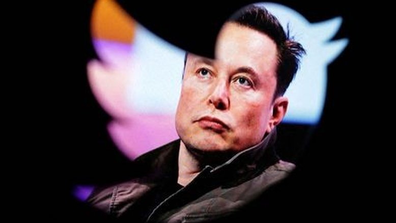 Ilustração mostra foto de Elon Musk e o logotipo do Twitter