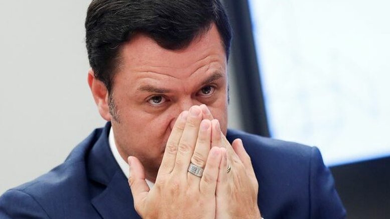 Ministro da Justiça, Anderson Torres, durante audiência no Congresso