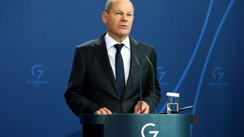 Chanceler alemão Olaf Scholz em Berlim