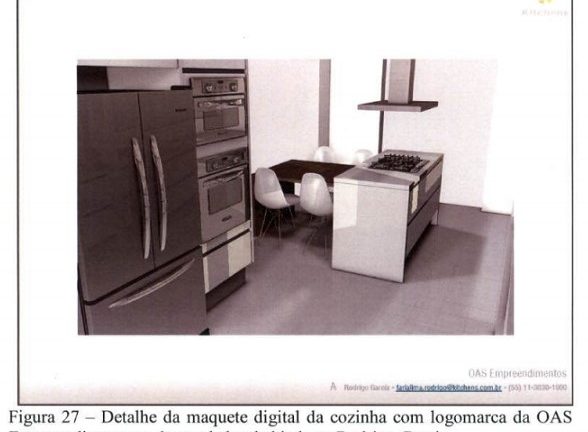 O laudo da PF contém uma imagem digital do projeto da cozinha para o sítio, que estava em um e-mail de Paulo Gordilho