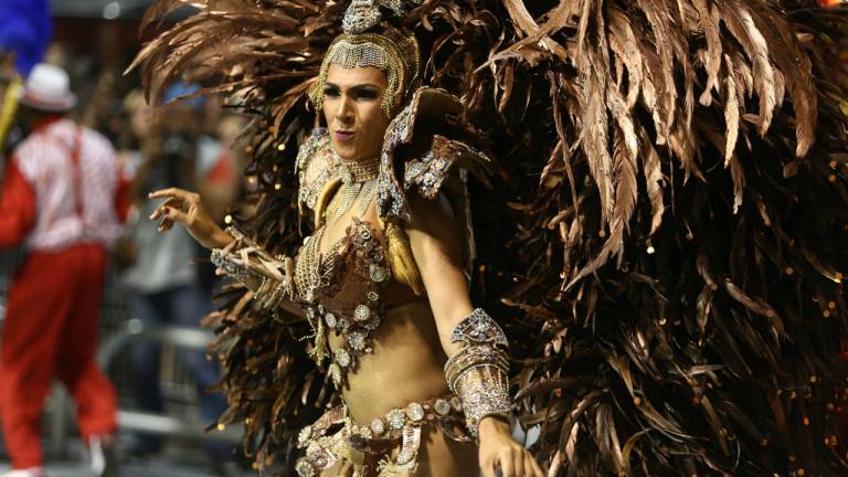 Mocidade Alegre comemorou seus 50 anos de vida durante desfile na primeira noite do Carnaval de São Paulo 2017 (Foto: Fotos Públicas)