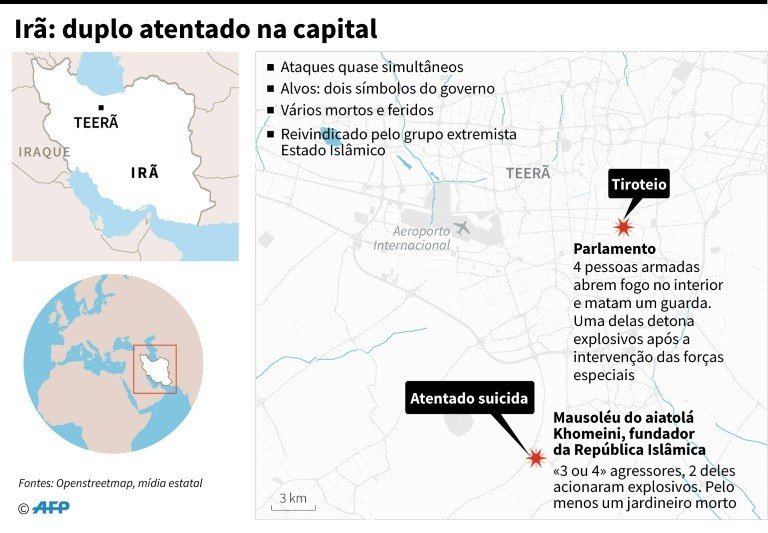 Autores de atentados em Teerã treinaram na Síria e no Iraque Autores de atentados em Teerã treinaram na Síria e no Iraque