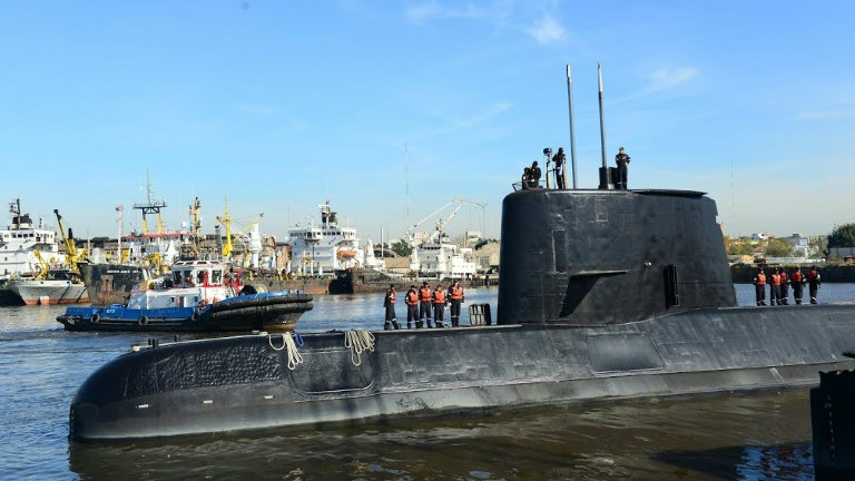 Argentina revela novas conversas com submarino desaparecido