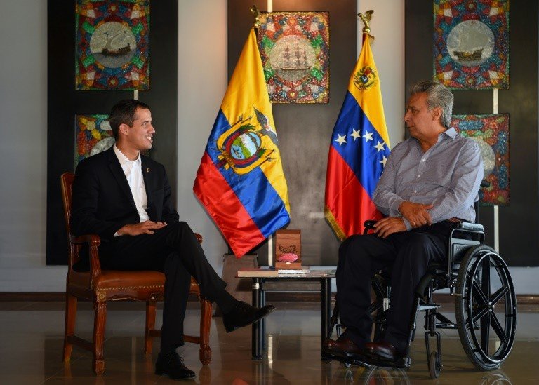 Líder opositor venezuelano Juan Guaidó chega ao Equador para encontro com Moreno Líder opositor venezuelano Juan Guaidó chega ao Equador para encontro com Moreno