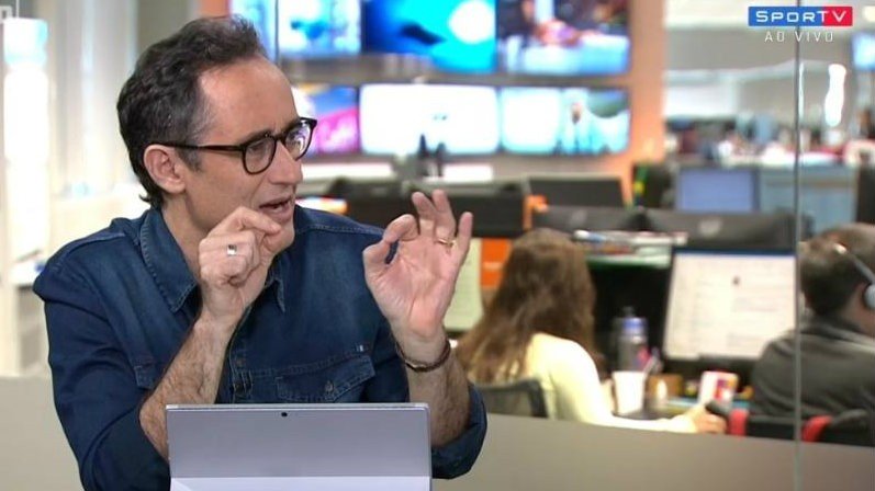 Crédito: Reprodução/SporTV Crédito: Reprodução/SporTV