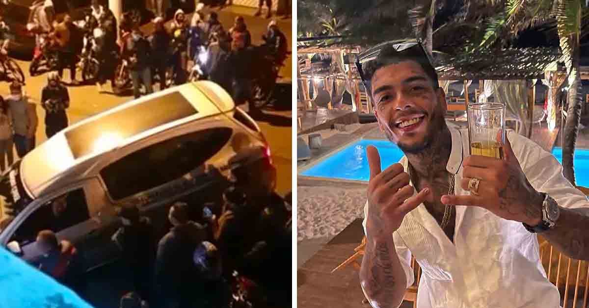 Velório de MC Kevin tem homenagem com fogos e aglomeração Velório de MC Kevin tem homenagem com fogos e aglomeração