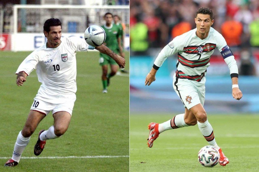 Ali Daei parabeniza Cristiano Ronaldo por recorde de gols, e craque responde: ‘Um grande ídolo’ Ali Daei parabeniza Cristiano Ronaldo por recorde de gols, e craque responde: ‘Um grande ídolo’