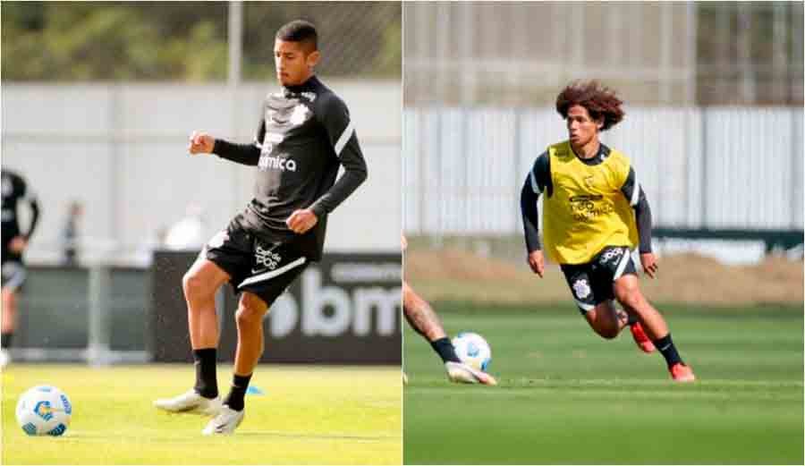 Dupla da base integra treino do Corinthians nesta segunda-feira Dupla da base integra treino do Corinthians nesta segunda-feira