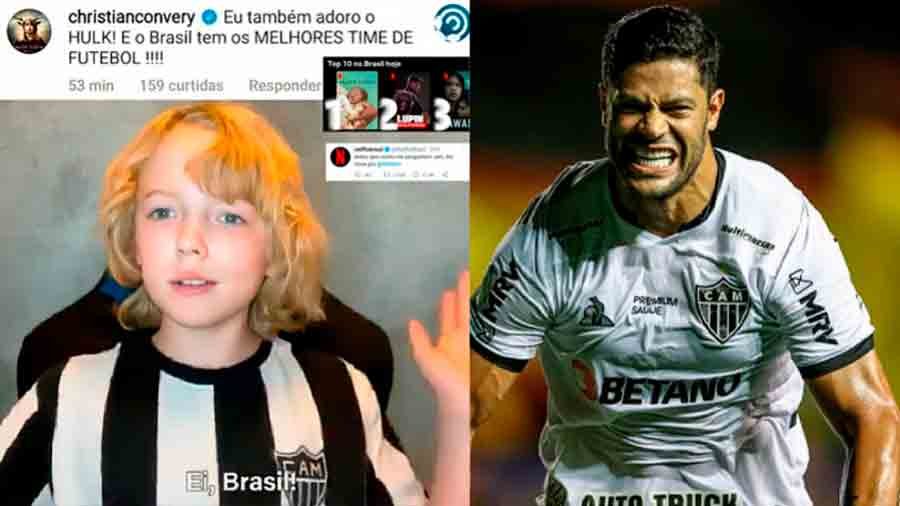 Astro mirim canadense da Netflix diz que é torcedor do Atlético-MG: ‘Eu também adoro o Hulk’ Astro mirim canadense da Netflix diz que é torcedor do Atlético-MG: ‘Eu também adoro o Hulk’