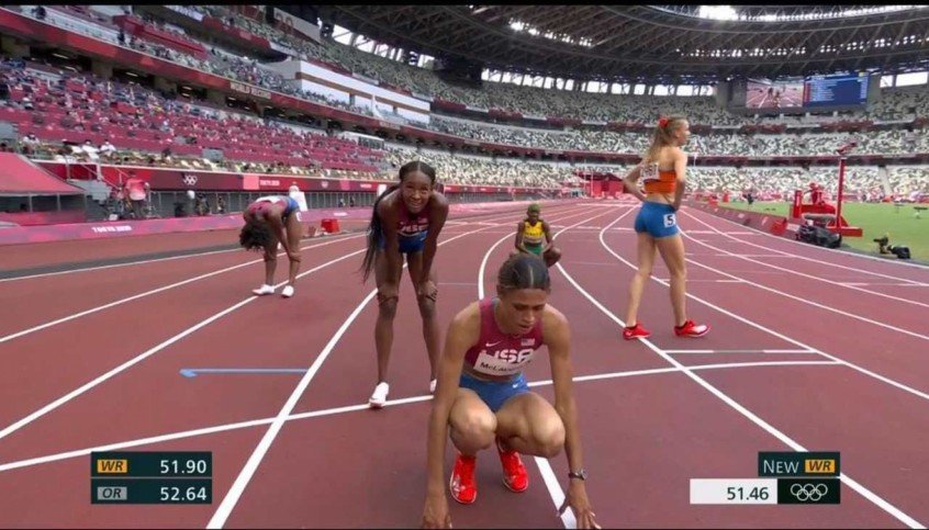 Sydney McLaughlin conquista o ouro e bate seu próprio recorde mundial nos 400m com barreira feminino Sydney McLaughlin conquista o ouro e bate seu próprio recorde mundial nos 400m com barreira feminino