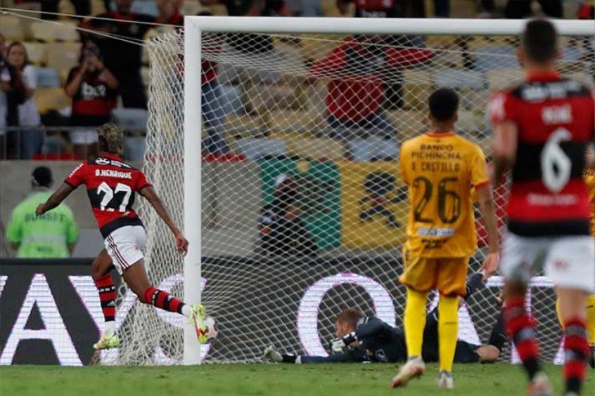 Bruno Henrique comemora vitória do Flamengo e projeta jogo da volta: ‘Fazer o nosso melhor’ Bruno Henrique comemora vitória do Flamengo e projeta jogo da volta: ‘Fazer o nosso melhor’