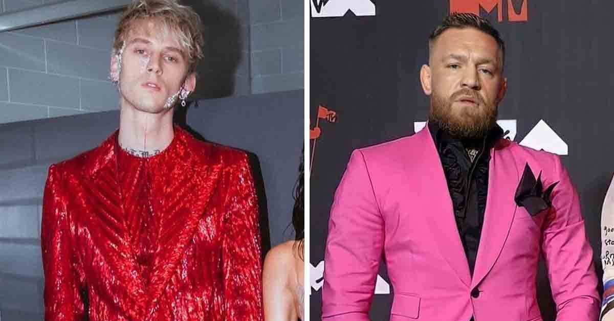 Conor McGregor e Machine Gun Kelly se estranham em premiação Conor McGregor e Machine Gun Kelly se estranham em premiação