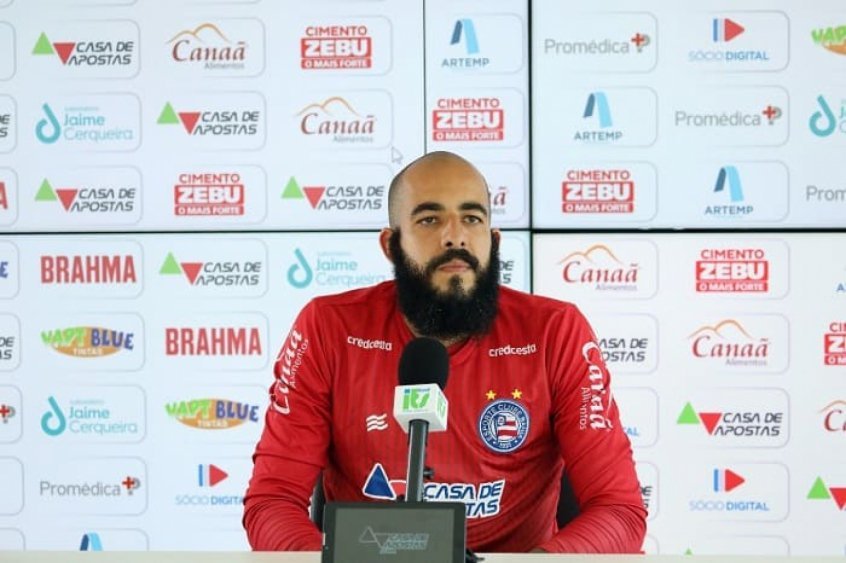 Goleiro do Bahia ressalta importância de pontuar como visitante Goleiro do Bahia ressalta importância de pontuar como visitante