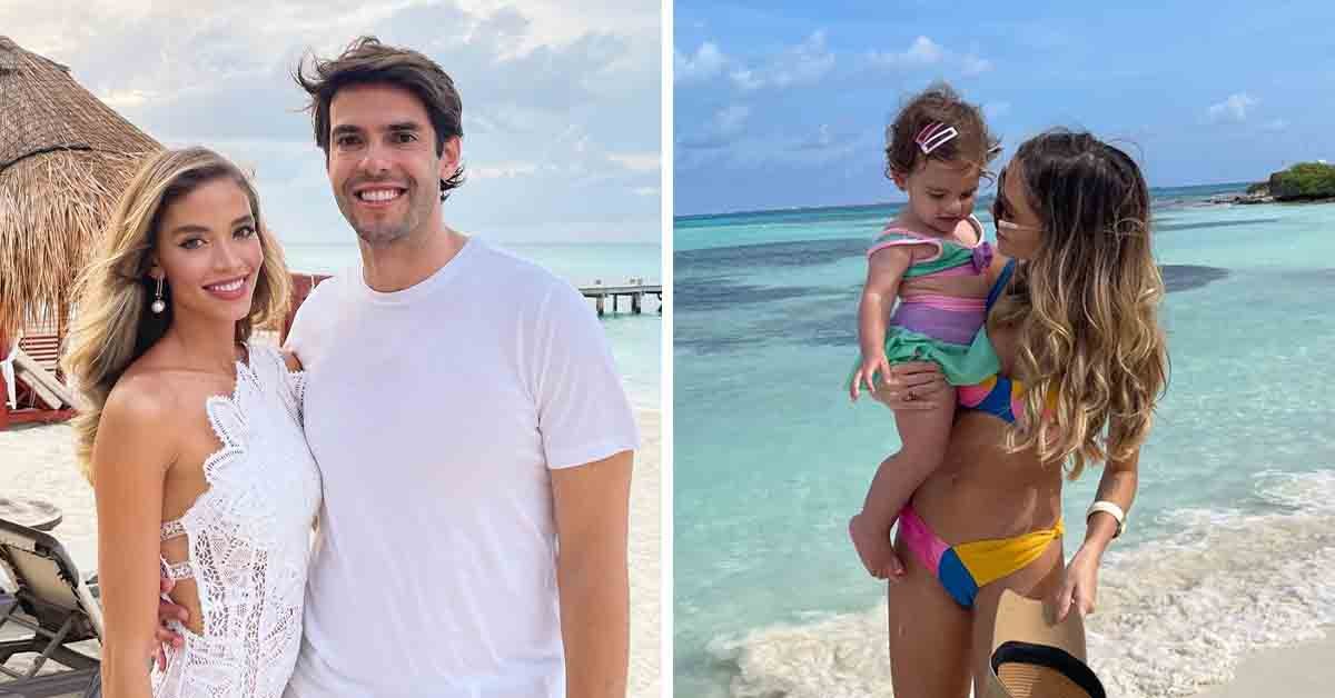 Carol Dias mostra fotos da viagem para Cancún com Kaká e filha Carol Dias mostra fotos da viagem para Cancún com Kaká e filha